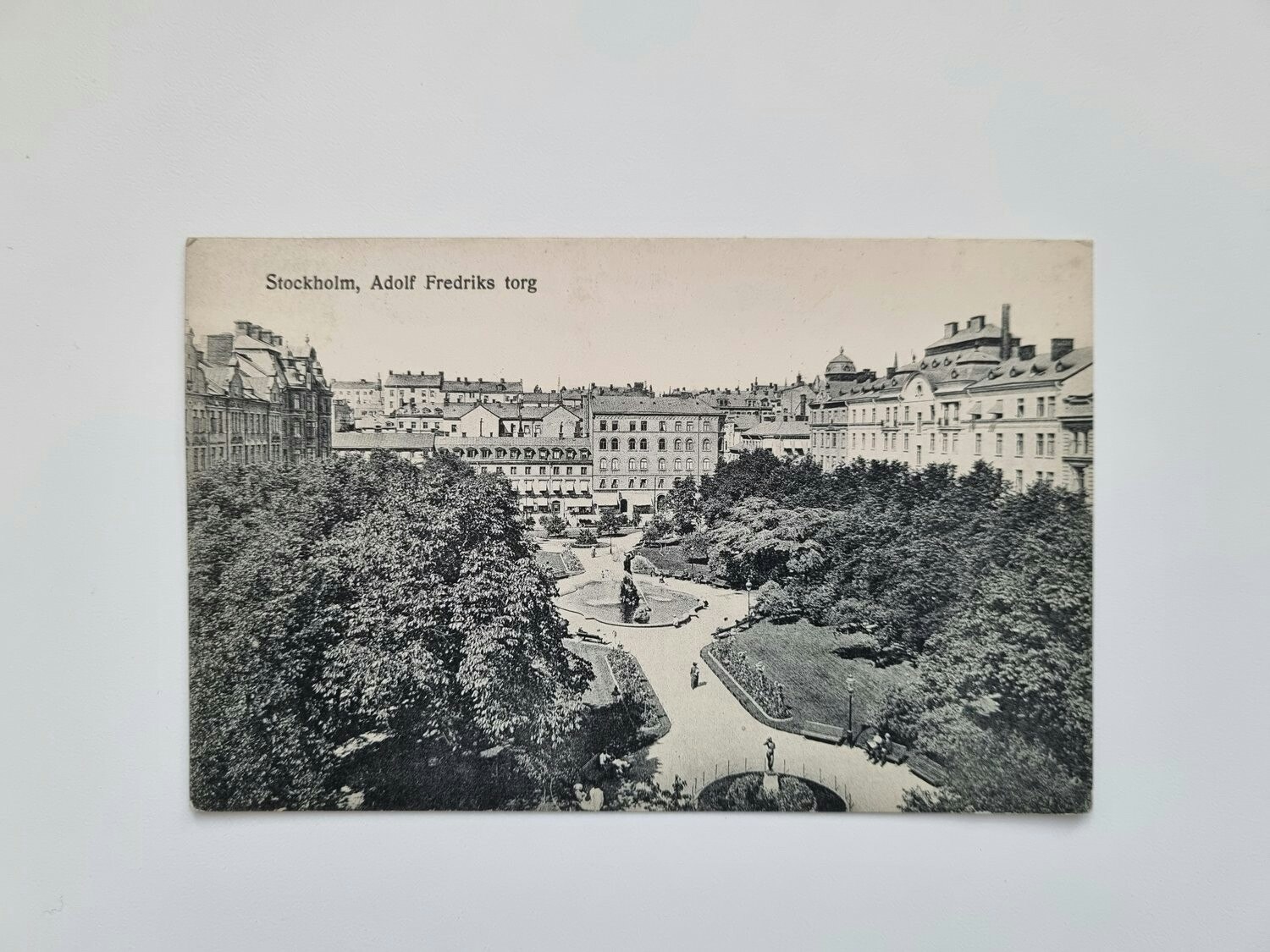 Vykort Stockholm, Adolf Fredriks torg, 1926