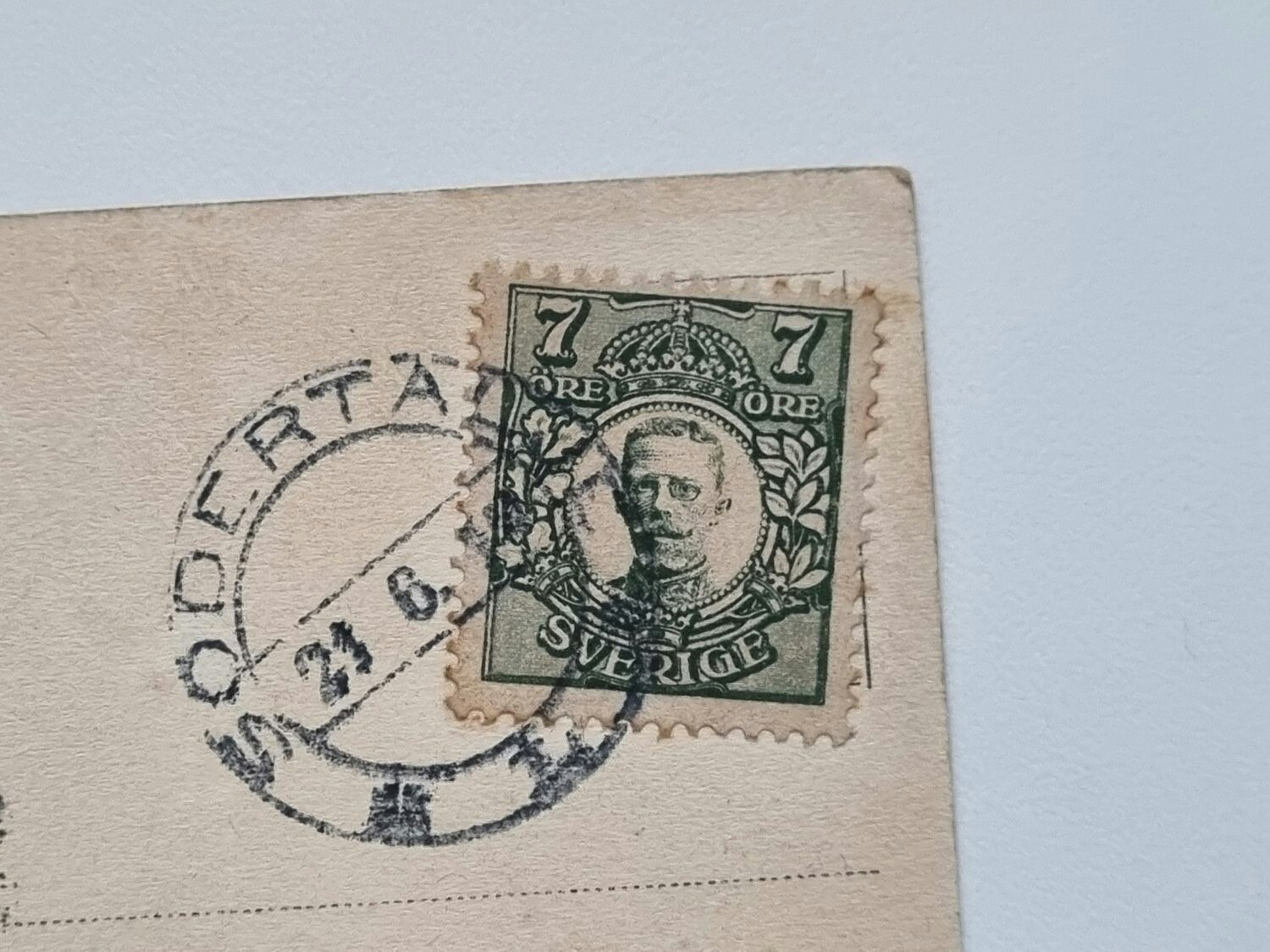Vykort Södertelje. Parti av Jernagatan.