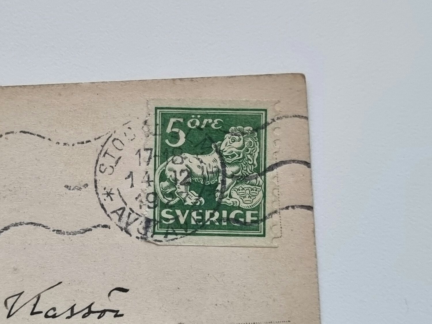 Vykort Stockholm, Kungliga Slottet, 1927