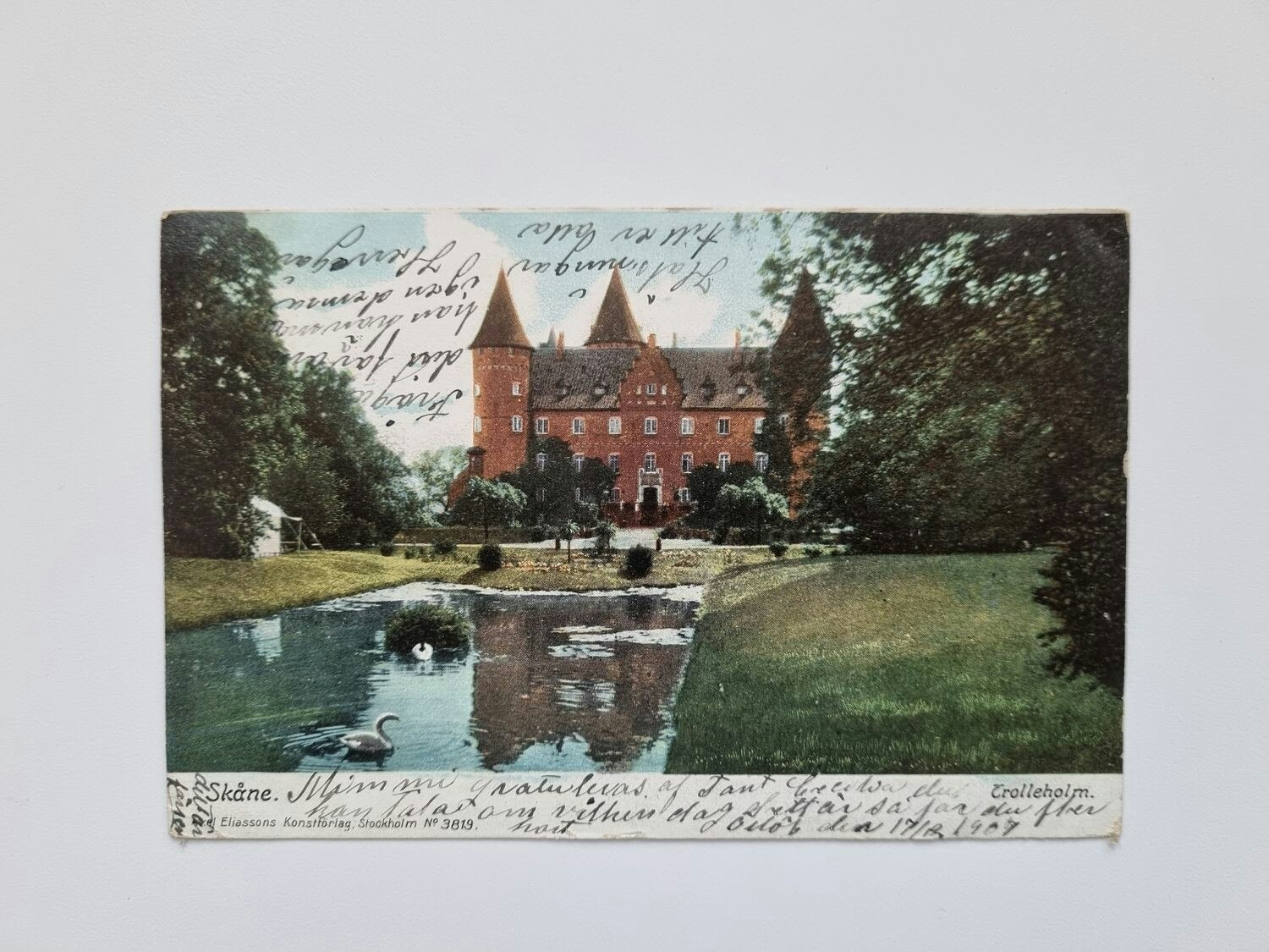Vykort Skåne Trolleholm 1907