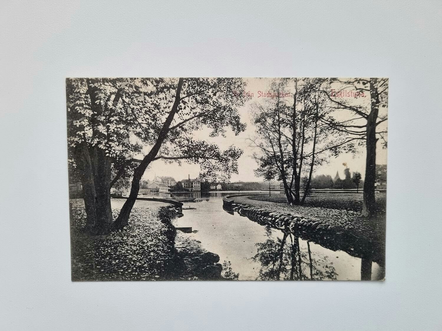 Vykort Stadsparken Eskilstuna, 1908
