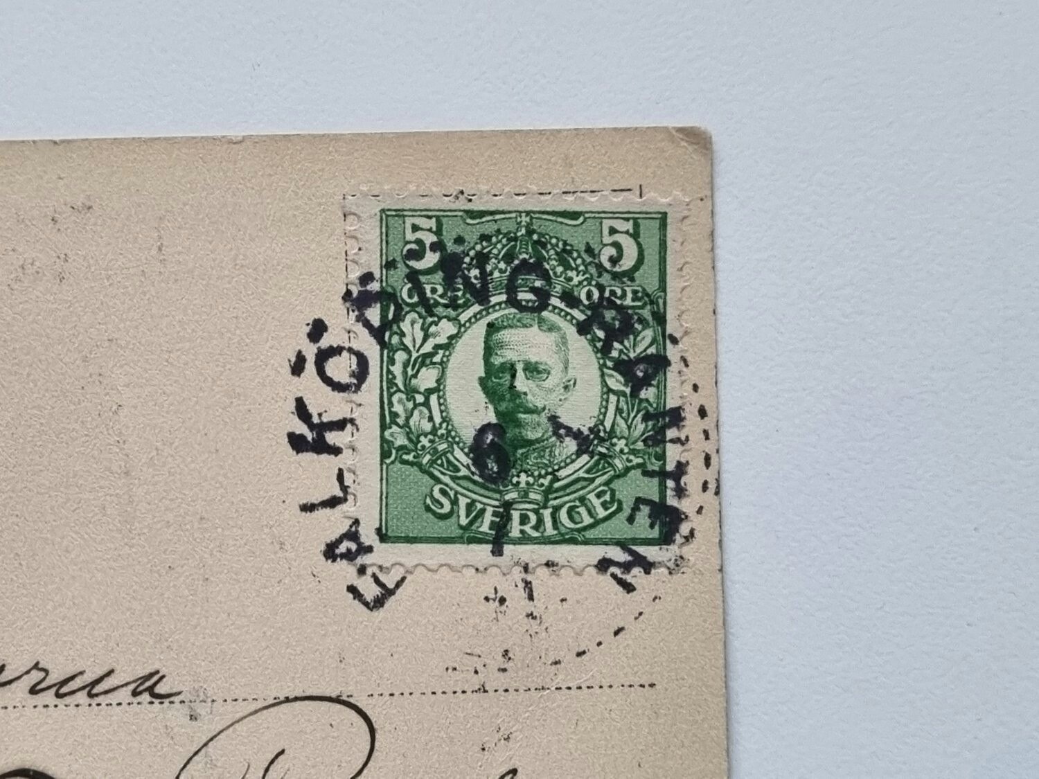 Vykort Mössebergs Bad, Salongen i Vintersanatoriet, 1917