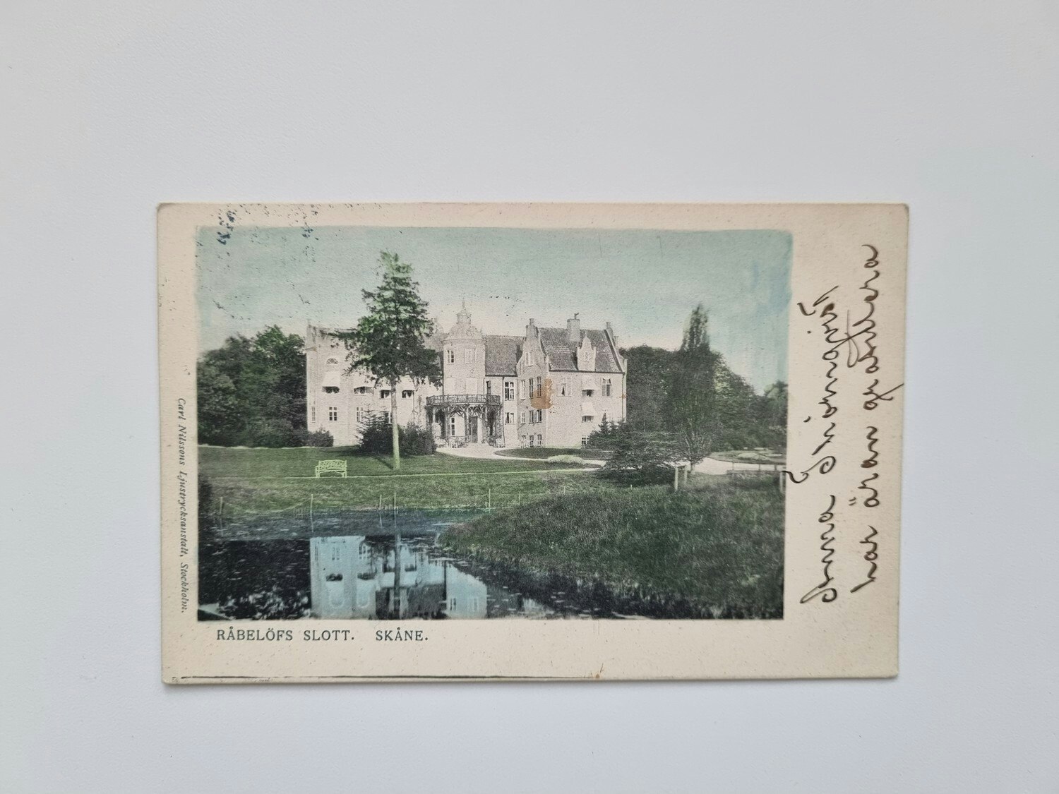 Vykort Råbelöfs Slott, Skåne, 1902