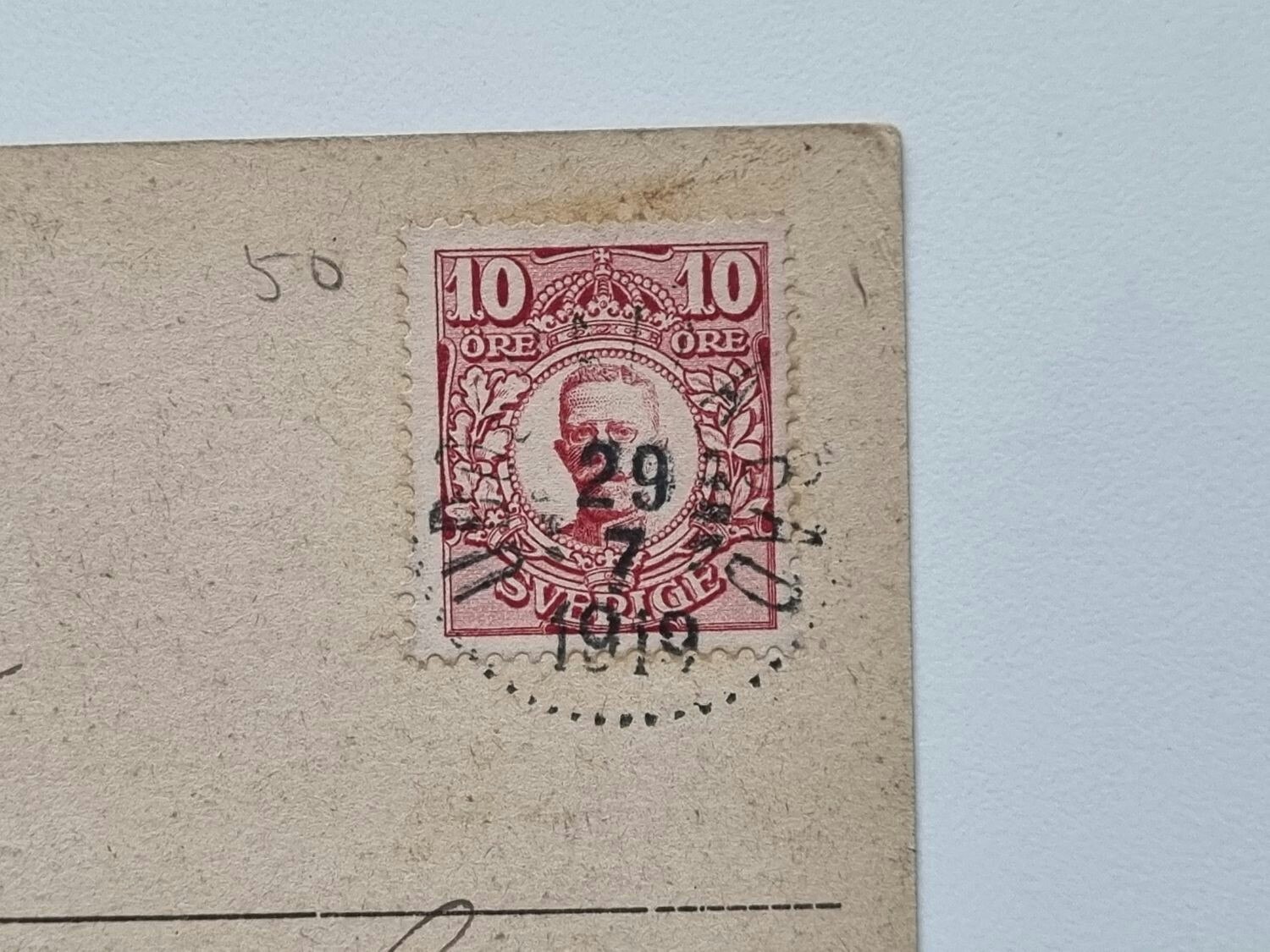 Vykort Uddevalla Gustafsberg, 1919