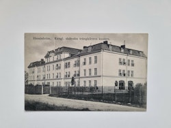 Vykort Hessleholm. Kungl. skånska trängkårens kasärn, 1912