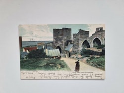 Vykort Visby, Parti från Norra Ringmuren, 1904
