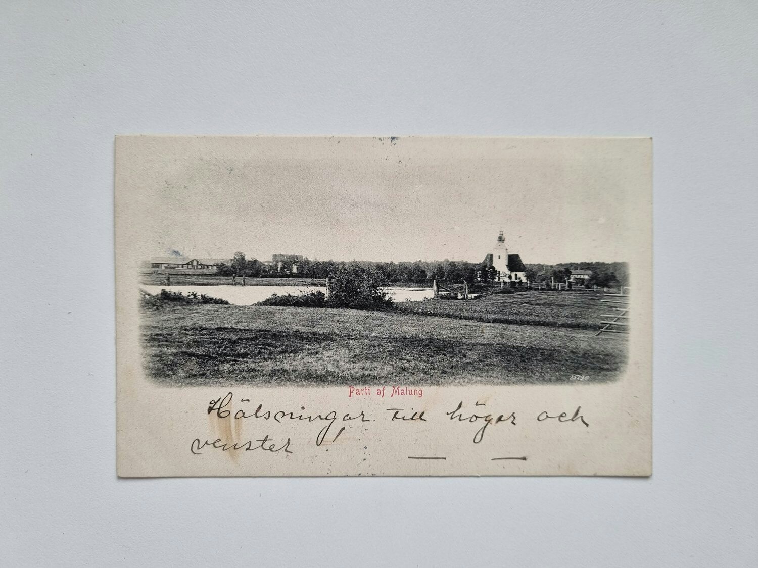 Vykort Parti af Malung, 1902