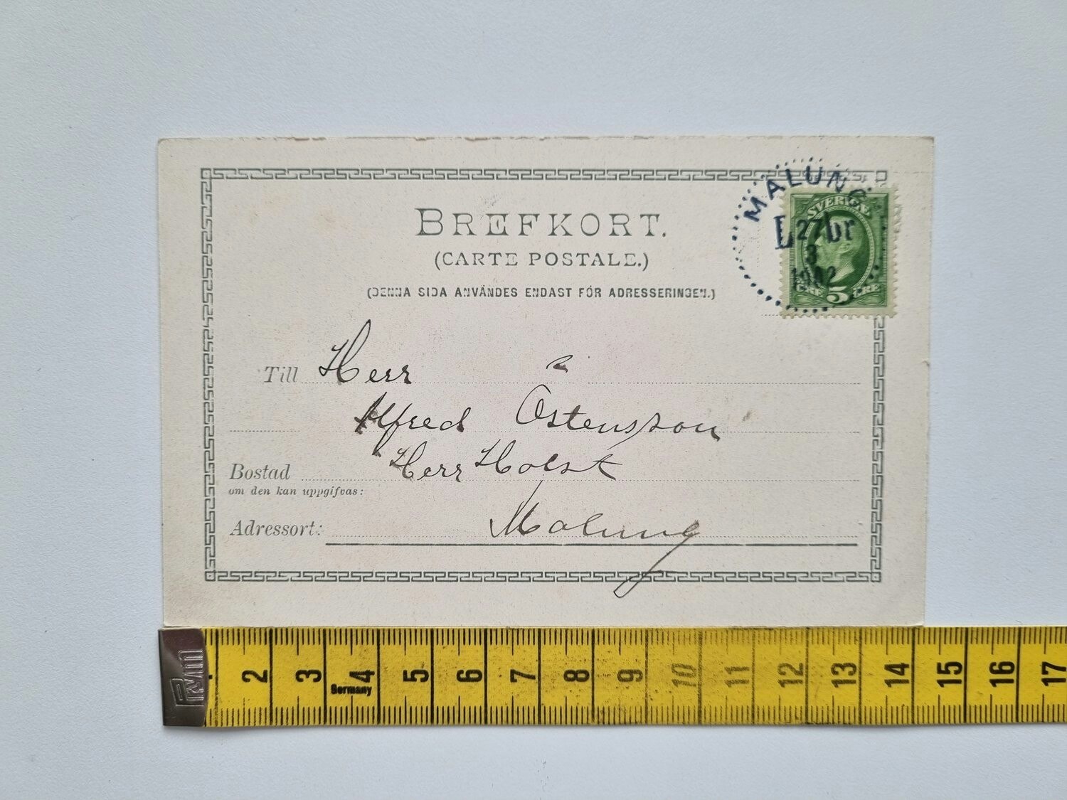 Vykort Parti af Malung, 1902