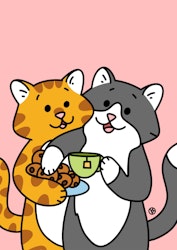 Fika på kattcafét