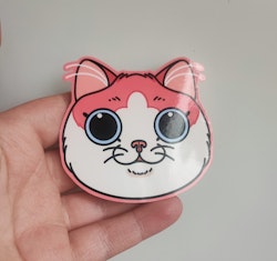 Rosa katt - sticker