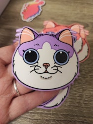 Lila katt - sticker