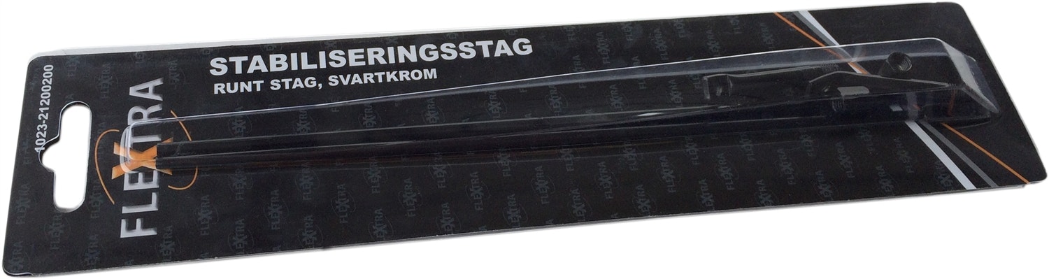 Runda svarta extraljusstag 2-pack