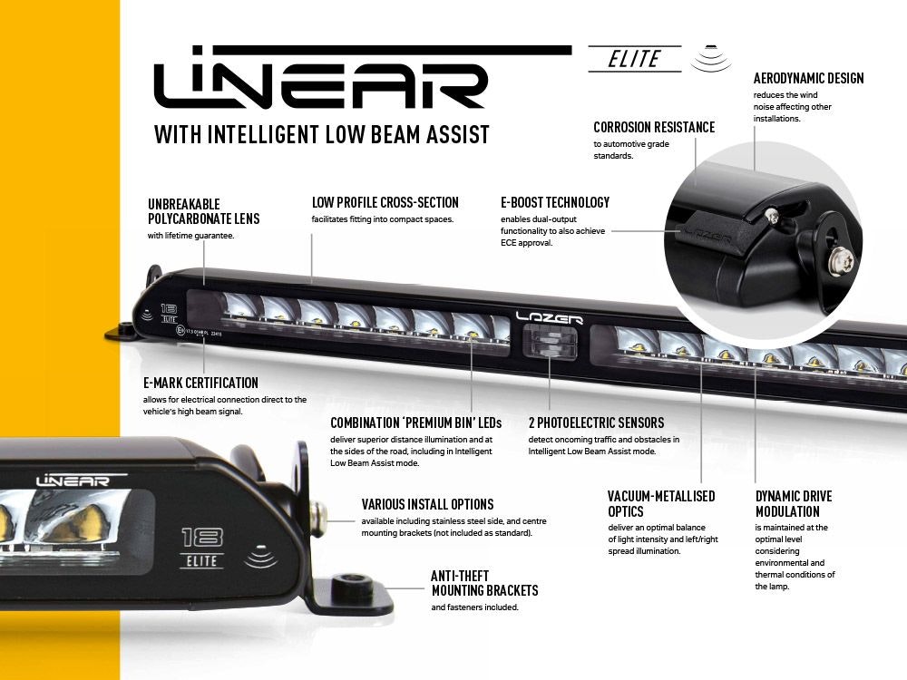 Lazer Linear 18 Elite low beam assist
