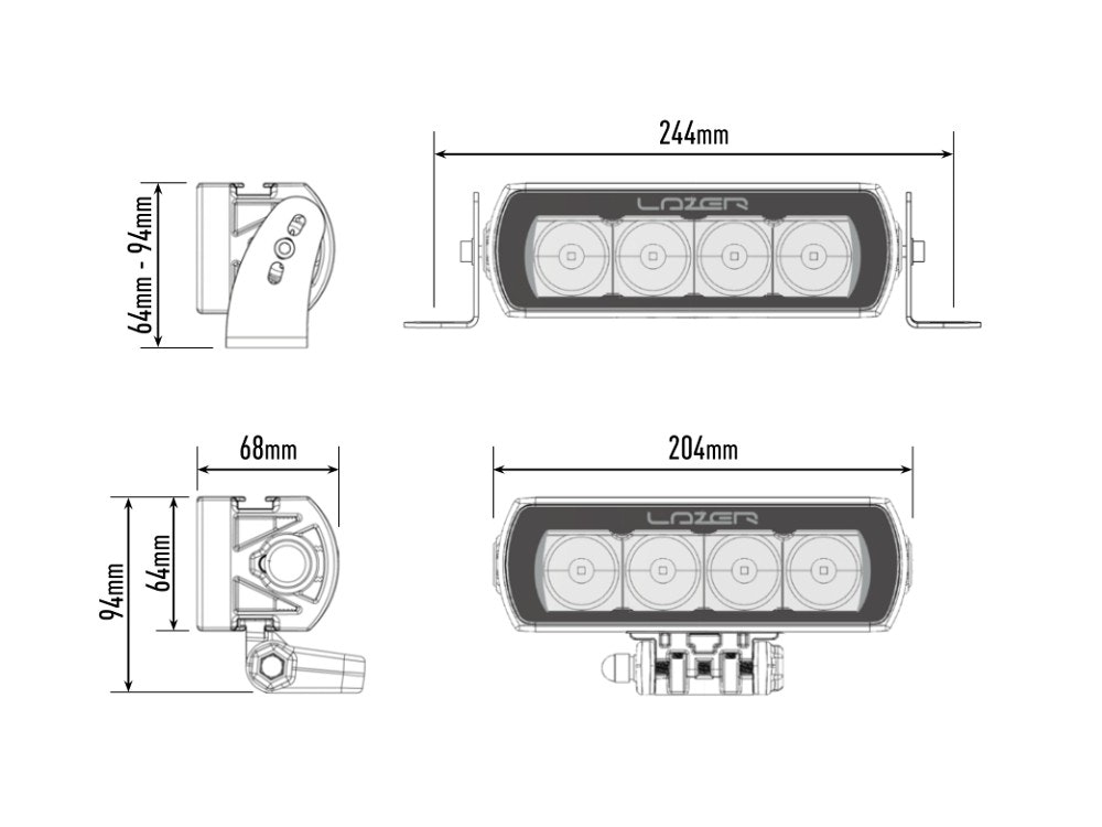 LED Ljusramp Lazer ST4 Evolution