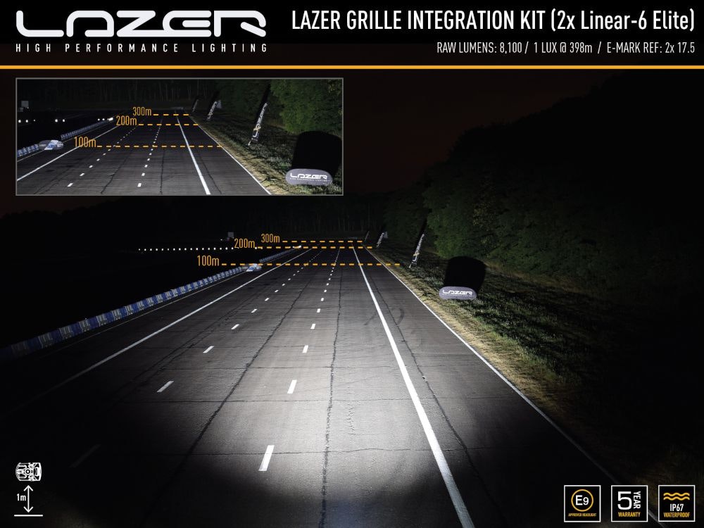 Lazer Grillkit Linear 6 Elite till Dodge RAM 1500 2019-