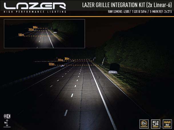 Lazer Grillkit Linear 6 Toyota Hilux Legend/Hero 2021-