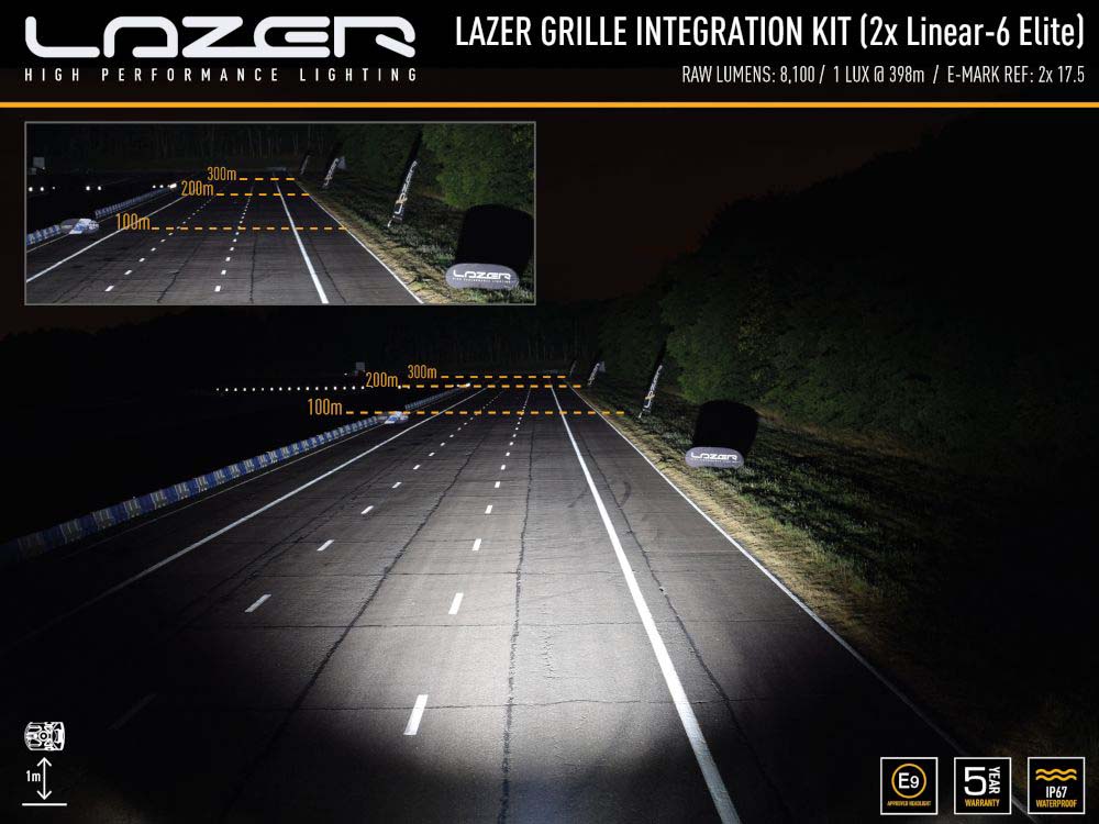 Lazer Grillkit Linear 6 Elite Toyota Hilux Legend/Hero 2021-