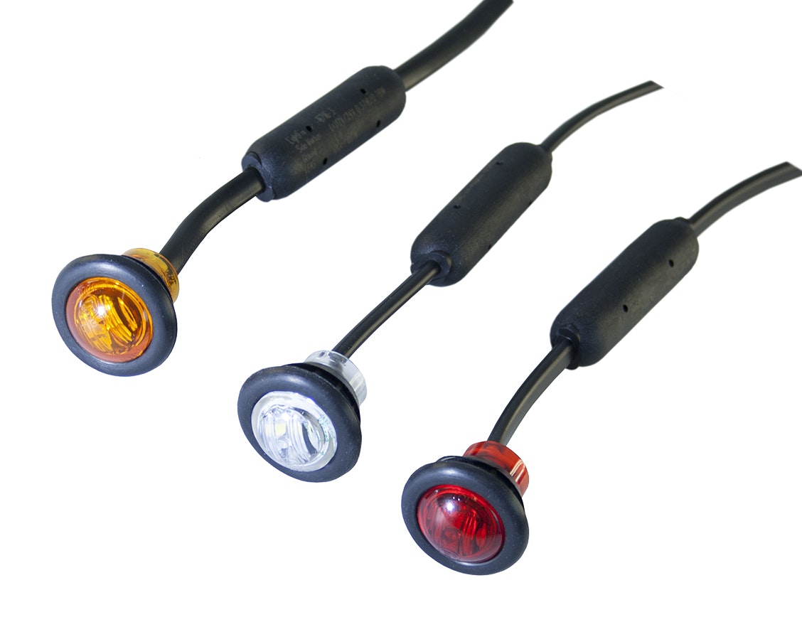 Runt LED positionsljus 28 mm