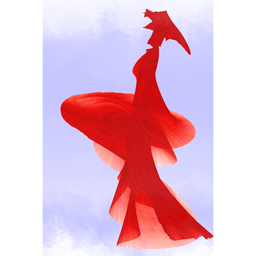Lady in Red  (ferdig innrammet)