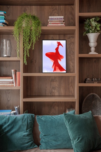 Lady in Red  (ferdig innrammet)