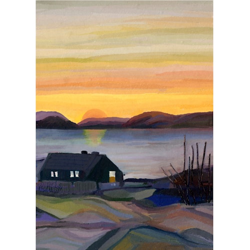 Solgløtt i Nord (ferdig innrammet)