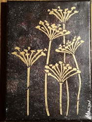 Blommor guld 15x21 cm