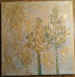 Träd med guld 20x20 cm