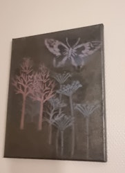 Three and Butterfly 24x30cm