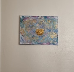 Gyllene hjärtat växer fram 40x30cm