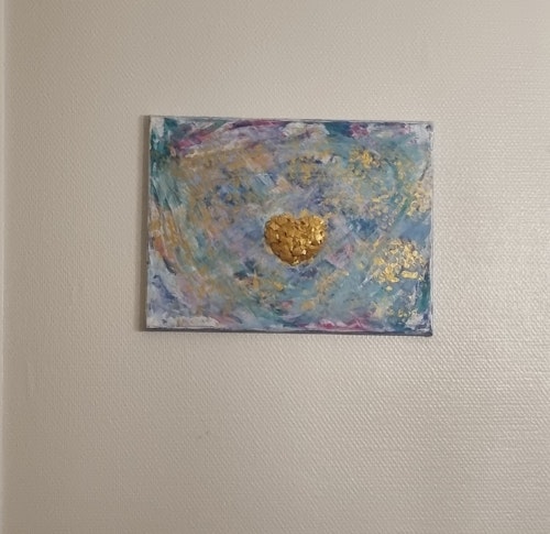 Gyllene hjärtat växer fram 40x30cm