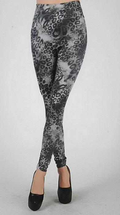 Svarta leopard leggings