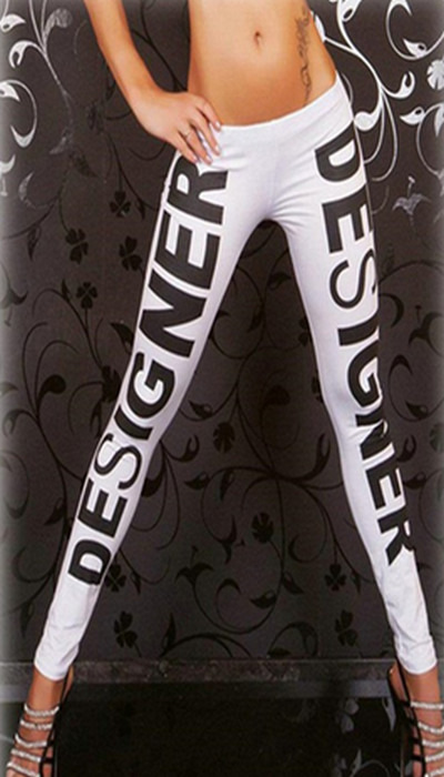 Svarta vita design printed leggings