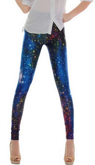 Blåa galaxy kosmos nova leggings