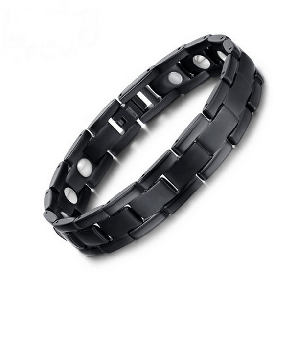 Svarta Armband med Magnet och Hälso effekt