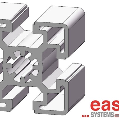 Aluminiumprofil, BSB 45 x 45, T-spår 10mm, HL=6m.