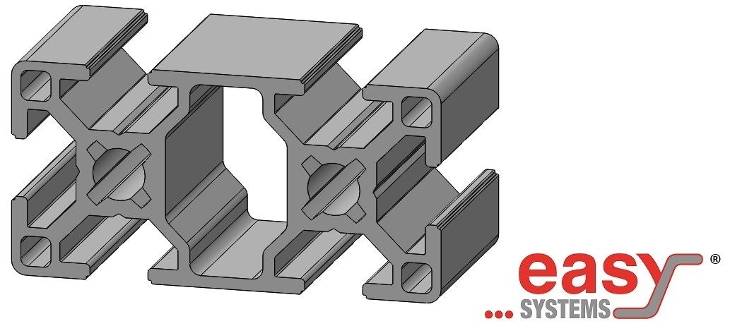 Aluminiumprofil, BSB 30 x 60, T-spår 8mm, HL=6m.