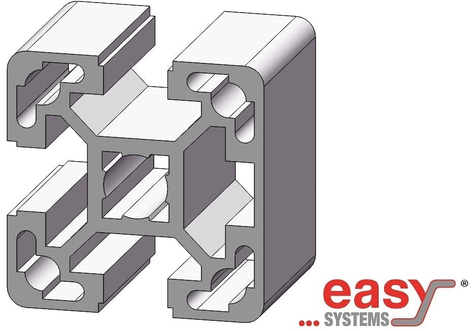 Aluminiumprofil, BSB 40 x 40 3N lätt, T-spår 10mm, HL=6m.