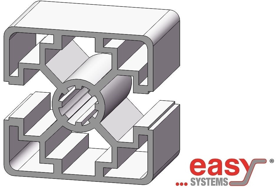 Aluminiumprofil, BSB 45 x 45 2N180, T-spår 10mm, HL=6m.