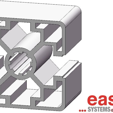 Aluminiumprofil, BSB 45 x 45 2N180, T-spår 10mm, HL=6m.