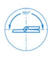 Gångjärn zink 30 x 60 för ISB profil med spår 6.