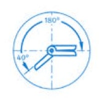 Gångjärn PA 20x20 för ISB profil med spår 5.