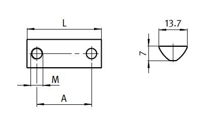 Spårmutter dubbel M8, L=36mm, för ISB profil med spår 8.