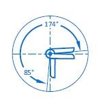 Gångjärn zink 60 x 76 för BSB profil med spår 10.