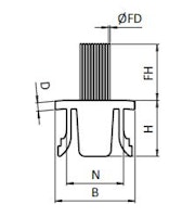 Borstlist H= 10mm, längder om 1m