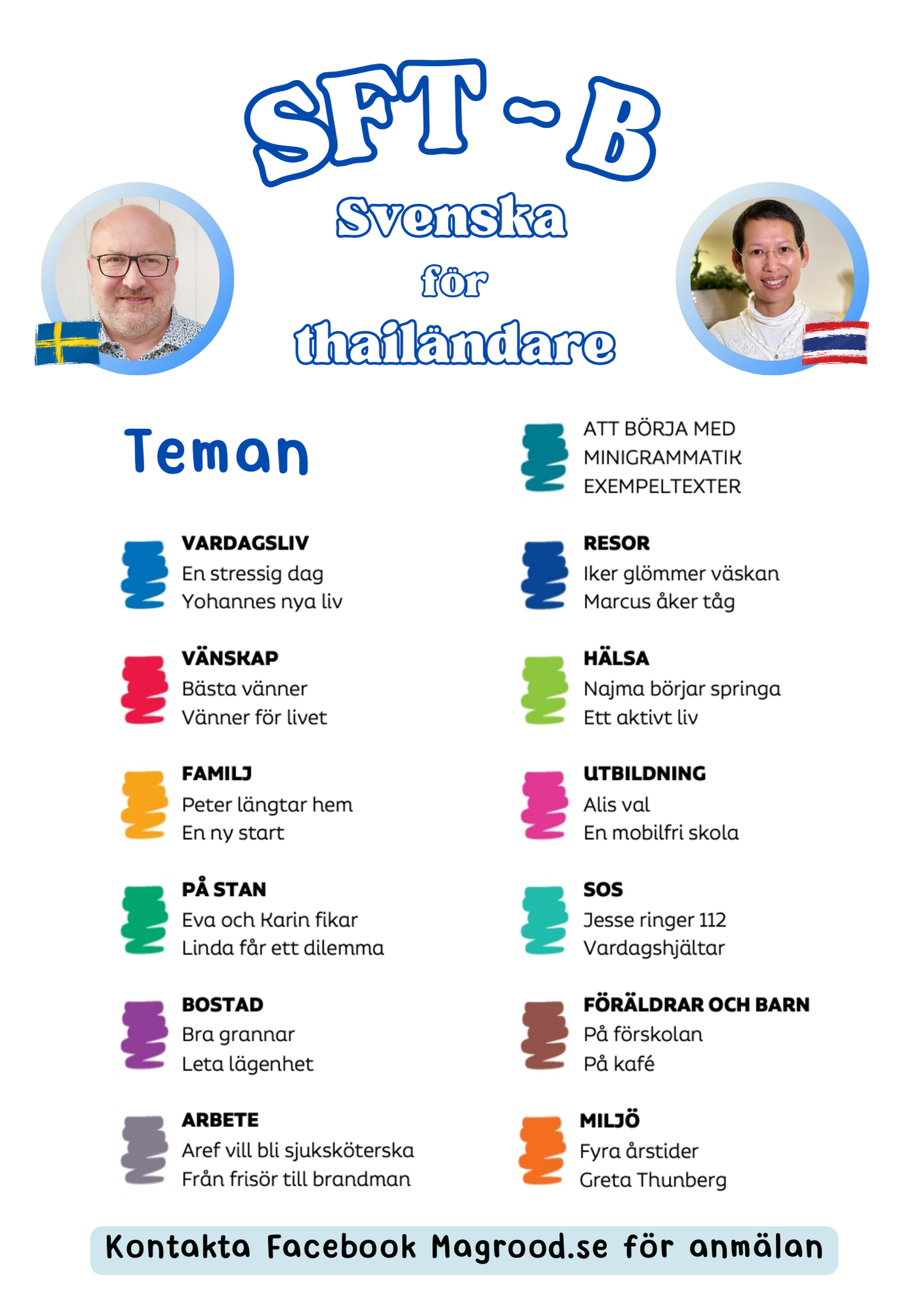2. Svenska för thailändare B (SFT B) - Information på svenska