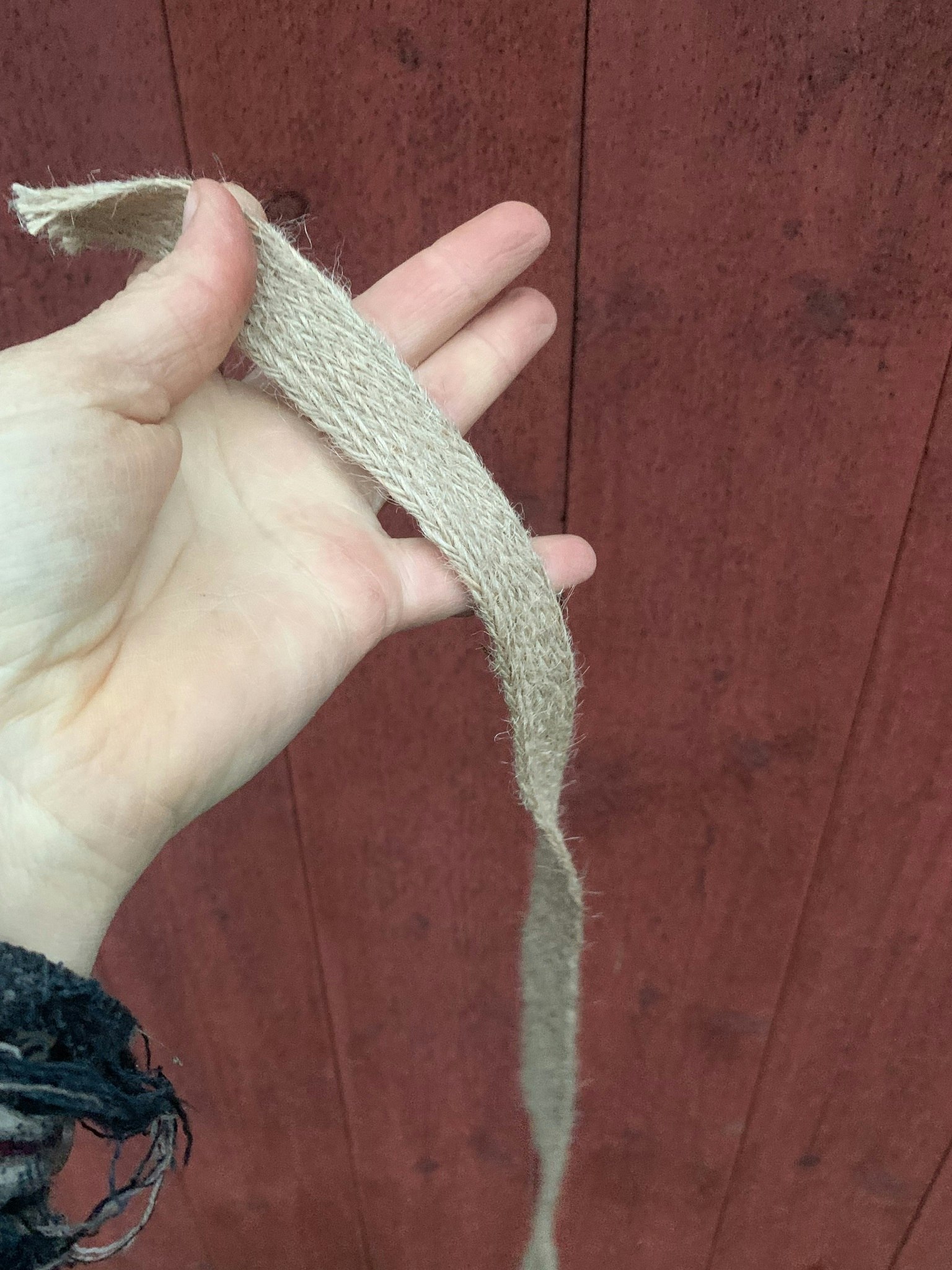 Uppbindningsband i jute, smalare, 2 m