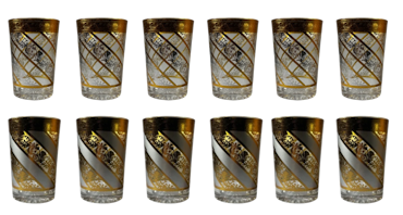 12 stk dekorativ glass
