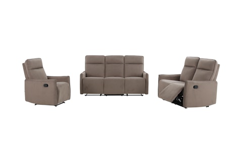 Dream Reclinersofa 3 + 2 + 1 Sett - Beige-brun