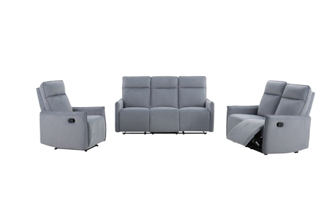 Dream Reclinersofa 3 + 2 + 1 Sett - Grå