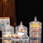 3-delers snackssett/godterikrukke i glass - Delisoga The Dazzling Sugar Jar